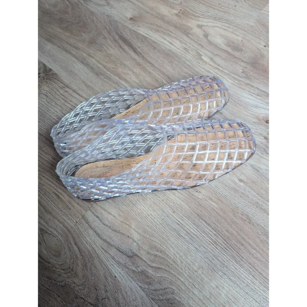 The Row Mara Clear Fishnet Jelly PVC Cut Out Cage Flat Sandals Women EU 40 - Picture 4 of 16